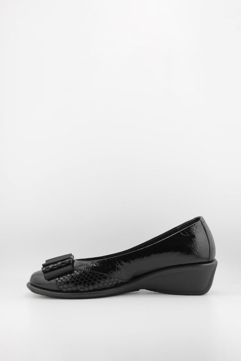 DFC Relax Textured Wedge Slip-On with Bow